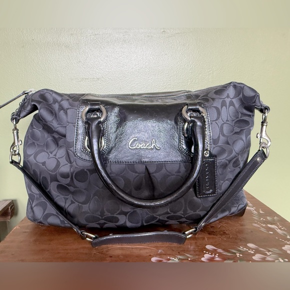 Coach 2012 Ashley Signature Sateen Satchel Handbag G1271 F15440 W/ Hangtag GUC - Picture 1 of 12